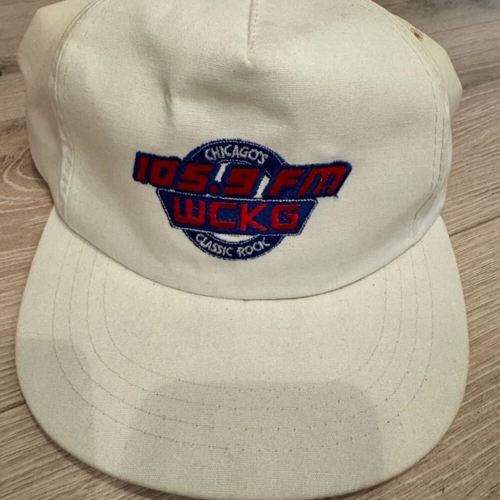 Vintage WCKG Chicago Classic Rock 105.9 FM‎ Snapback Hat K-Products 80s